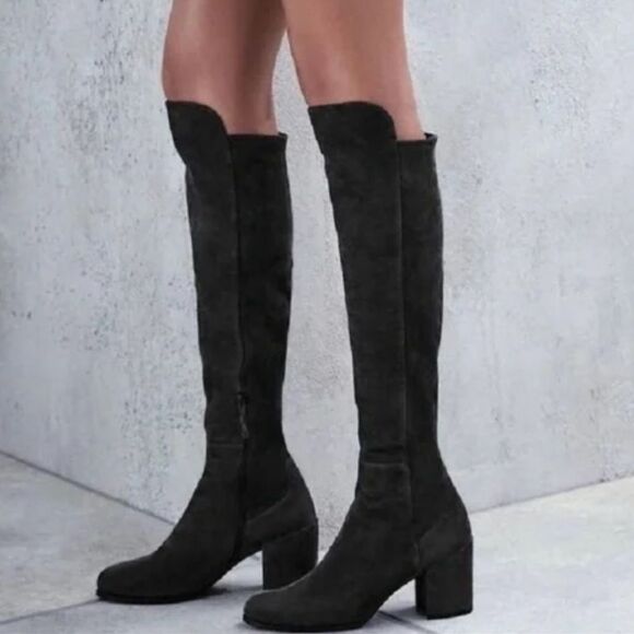 Stuart Weitzman “ALLJACK” Over the Knee Navy Suede Boot, Size 7.5 - Picture 9 of 9